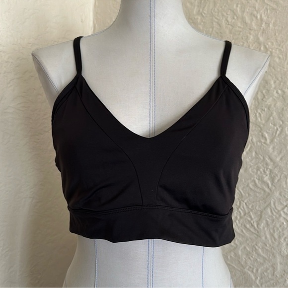 Balance Athletica Lux Form Black Strappy Back Sports Bra XL - Picture 2 of 3